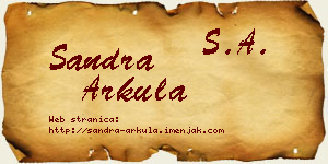 Sandra Arkula vizit kartica